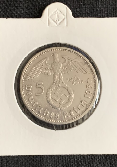 Moneda 5 reichsmark 1936 E RFG argint