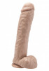 Dildouri mari - Get Real Dildo 28 cm cu Testicule - Natural