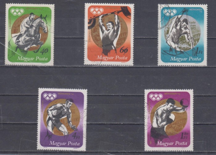 A12 S4 7 - Timbre foarte vechi - Ungaria - JO Munchen 1972
