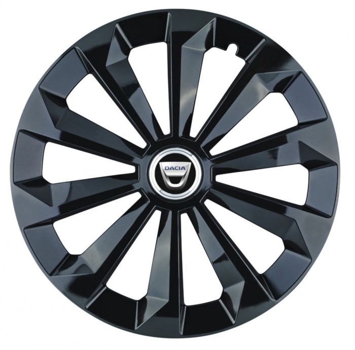 Set 4 capace roti Fame Negru R15 pentru gama auto Dacia