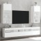 vidaXL Comode TV cu lumini LED, 2 buc., alb, 40,5x30x90 cm 837044