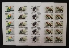 REP.BURUNDI - PAPAGALI-4 M/SH.10 SERII COMPLECTE NEDANTELATE-MNH** - RBU 118B
