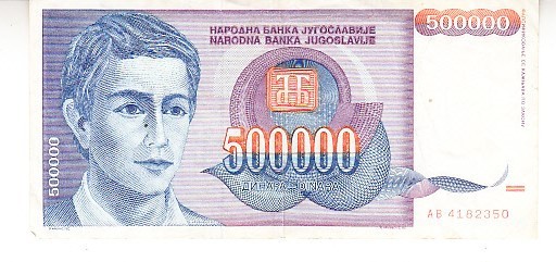 B11 32 - Bancnota foarte veche - Fosta Jugoslavia - 500000 dinarI - 1993