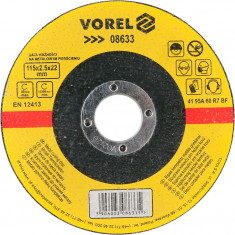 Disc abraziv pentru debitat metale 115x2.5x22 mm VOREL