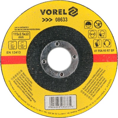 Disc abraziv pentru debitat metale 115x2.5x22 mm VOREL foto