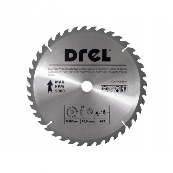 Disc circular vidia, 40 dinti, 300 mm, Drel