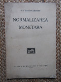 N. I. MAVROCORDATO - NORMALIZAREA MONETARA