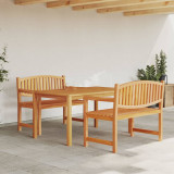 VidaXL Set mobilier pentru grădină, 3 piese, lemn masiv de tec