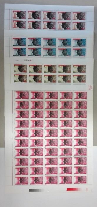 TIMBRE ROM&Acirc;NIA LP 1488/1999 SPUNETI NU fumatului, alcoolului- Set 4 COLI - MNH