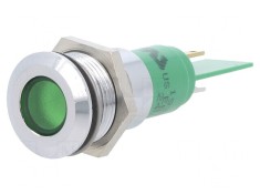 Lampă LED Verde Control 24V &Oslash;16mm