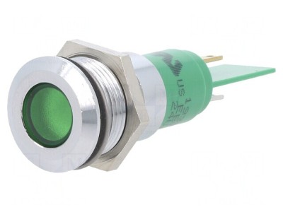 Lampă LED Verde Control 24V &amp;Oslash;16mm foto