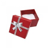Cutie pentru cadouri cu fundite, rosu, 4 cm x 4 cm x 3 cm