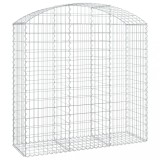 Cumpara ieftin Cos gabion arcuit, 150x50x140/160 cm, fier galvanizat