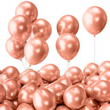 Set de baloane roz aurii pentru petreceri, zile de nastere, nunti, botezuri, culoare sidefata, perfecte pentru aranjamente