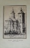Litografie interbelică 10 lipită pe carton / M. Olinescu / BOTOSANI Sf Gheorghe