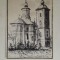 Litografie interbelică 10 lipită pe carton / M. Olinescu / BOTOSANI Sf Gheorghe