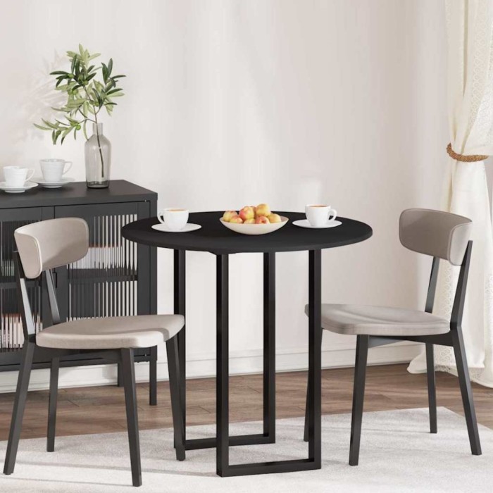 vidaXL Placă de masă Negru 80 x 80 x 1.5 cm Lemn compozit