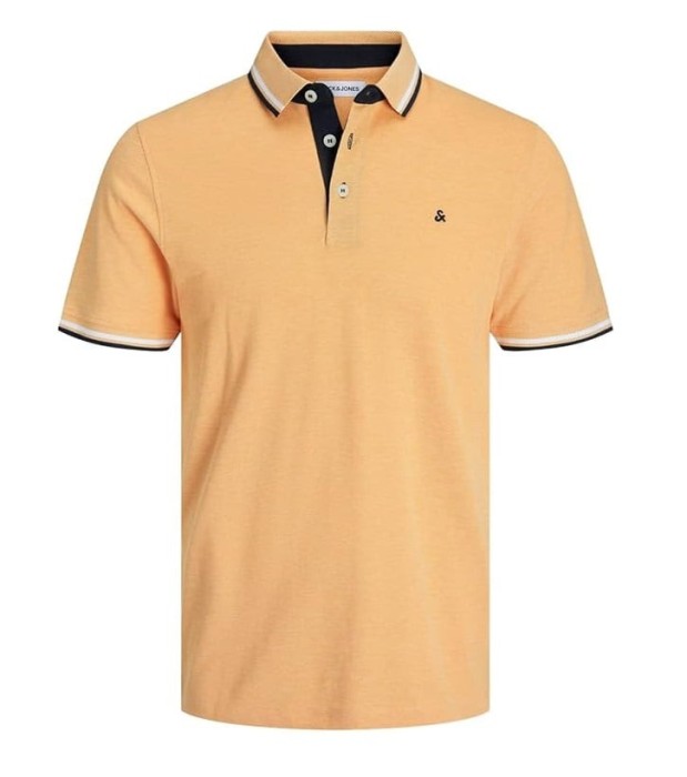 Tricou polo pentru barbati JACK JONES Jjepaulos Polo SS Noos Pls, portocaliu, 5XL - OUTLET