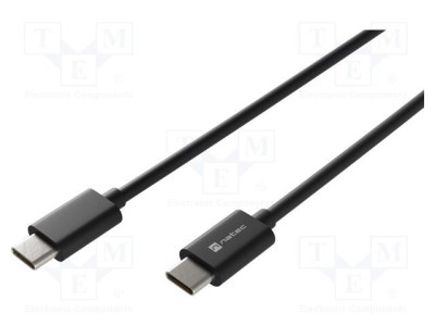 Cablu USB C - USB C 2.0 NATEC, 1m, 100W, 5A, negru foto