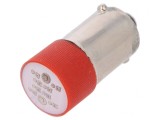 Lampă LED roșie 24V BA9S