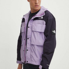 The North Face geaca barbati, culoarea violet, de tranzitie, oversize, NF0A879GVIB1