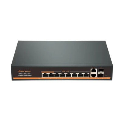 Switch smart PoE 8 porturi 100 1000mbps, 120W, 8GE(PoE)+2GE+2SFP, G0822GB foto