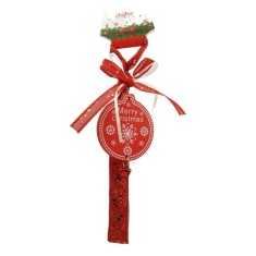 Ornament de brad medalion, flippy, rosu, lemn, 25 cm
