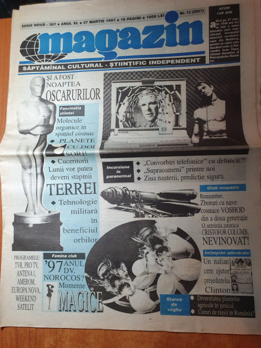 ziarul magazin 27 martie 1997-decernarea premiilor oscar