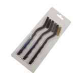 Cumpara ieftin Set 3 mini perii de sarma pentru indepartarea murdariei si a ruginii din suprafete greu accesibile - Negru