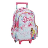 Ghiozdan tip troler cu 2 compartimente, Barbie, Living the Dream