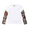 Tricou copii alb cu tatuaj Drool (Marime: 100, Model: Model C)
