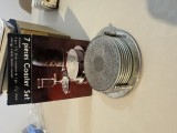 Coaster set 7 pieces silver plated Vintage