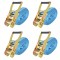 vidaXL Chingi fixare cu clichet, 4 buc, 4 tone, 8 m x 50 mm, albastru