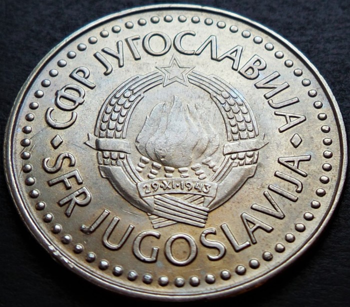 Moneda 100 DINARI - YUGOSLAVIA, anul 1987 *cod 2701 A = A.UNC