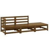 VidaXL Set mobilier de grădină, 3 piese, maro miere, lemn masiv de pin
