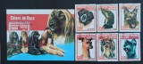 Seria Completă + Coliță Togo 1999 - Rase de C&acirc;ini, Ciobănesc German, Saint-Bernard, Ogar, 7v - Ștampilate -A242