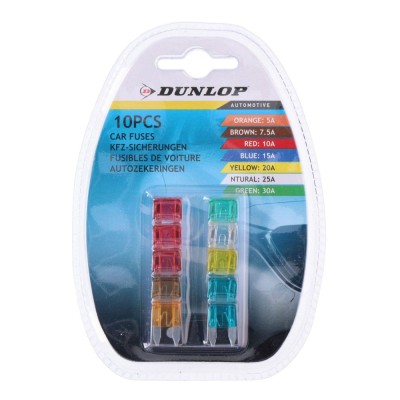 Sigurante auto Dunlop, mini, tip lama, set 10 bucati foto