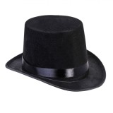 Pălărie Carnaval, Model Clasic, Culoare Negru, Panglică Decorativă