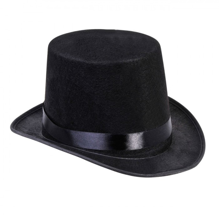 Pălărie Carnaval, Model Clasic, Culoare Negru, Panglică Decorativă