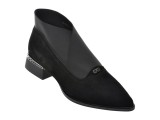 Botine EPICA negre, 1905, din material textil si piele naturala