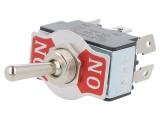 Comutator basculant DPDT ON-ON 20A/12VDC, Temperatură 0-55&deg;C