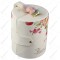 Cutie bijuterii rotunda din piele ecologica 14&times;17 CM Flower