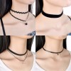 Set 10 Coliere Choker Negre Fashion - Diverse Modele, Elegante, Material de Calitate, Accesorii versatile pentru Femei