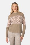 Kari Traa pulover din amestec de l&acirc;nă DISA culoarea verde, cu turtleneck, 623885