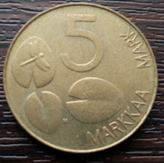 (M2172) MONEDA FINLANDA - 5 MARKKAA 1994, PRE-EURO foto