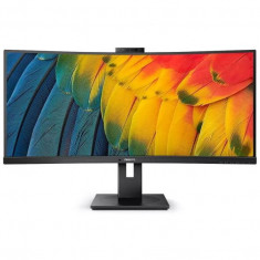 Monitor LED Philips 34B1U5600CH Curbat 34 inch UWQHD VA 4 ms 120 Hz Webcam USB-C