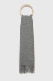 Moschino eșarfă de l&acirc;nă culoarea gri, uni, M5165 50092