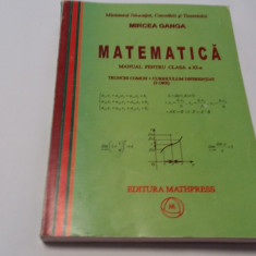 Matematica. Manual pentru clasa a XI-a. TC + CD (3 ore) - Mircea Ganga RF16/1