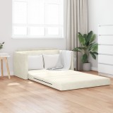 VidaXL Canapea Pat 2 &icirc;n 1 Crem 124x204x61 cm Catifea
