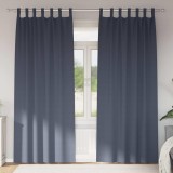 Perdele cu perdele 2 pcs Antracit 245 x 140 cm Poliester